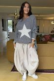 Big Softie Star Slouch Knit Grey Marl -
